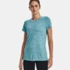 Under Armour Women's Tech™ Tiger Short Sleeve T-Shirt Glacier Blue / Metallic Silver