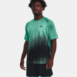 Under Armour Men's UA Tech™ Fade T-Shirt Birdie Green / Black - Tall