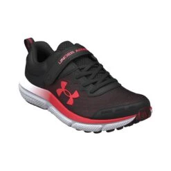 Under Armour Assert 10 AC Junior Running Shoes Black / Deep Red / Red 11 Under Armour Assert 10 AC Junior Running Shoes Black / Deep Red / Red -underwear Zone vi 3026183 003 latangle vr lat angle